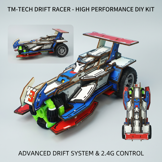 Premium 2.4G Wooden RC Drift Car DIY Kit | STEM Educational Building Toy for Kids