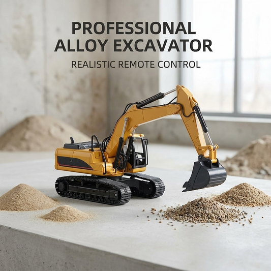 Professional Alloy Excavator Realistic Remote Control Construction Vehicle