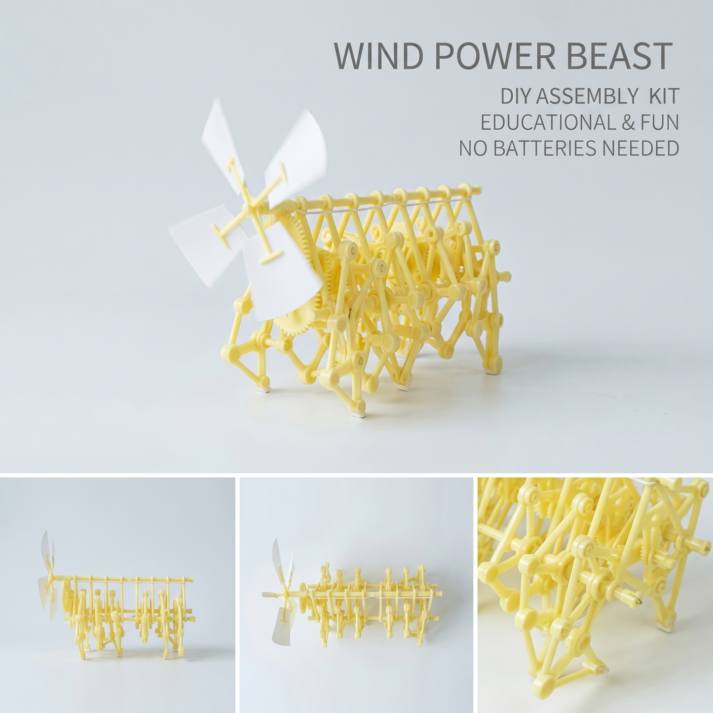Wind Powered Walking Beast DIY Kit - Theo Jansen Inspired Strandbeest Toy