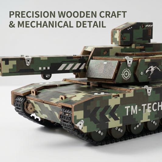 DIY Wooden RC Tank Kit | 2.4G Remote Control Tank (Shoots Water Bullets)