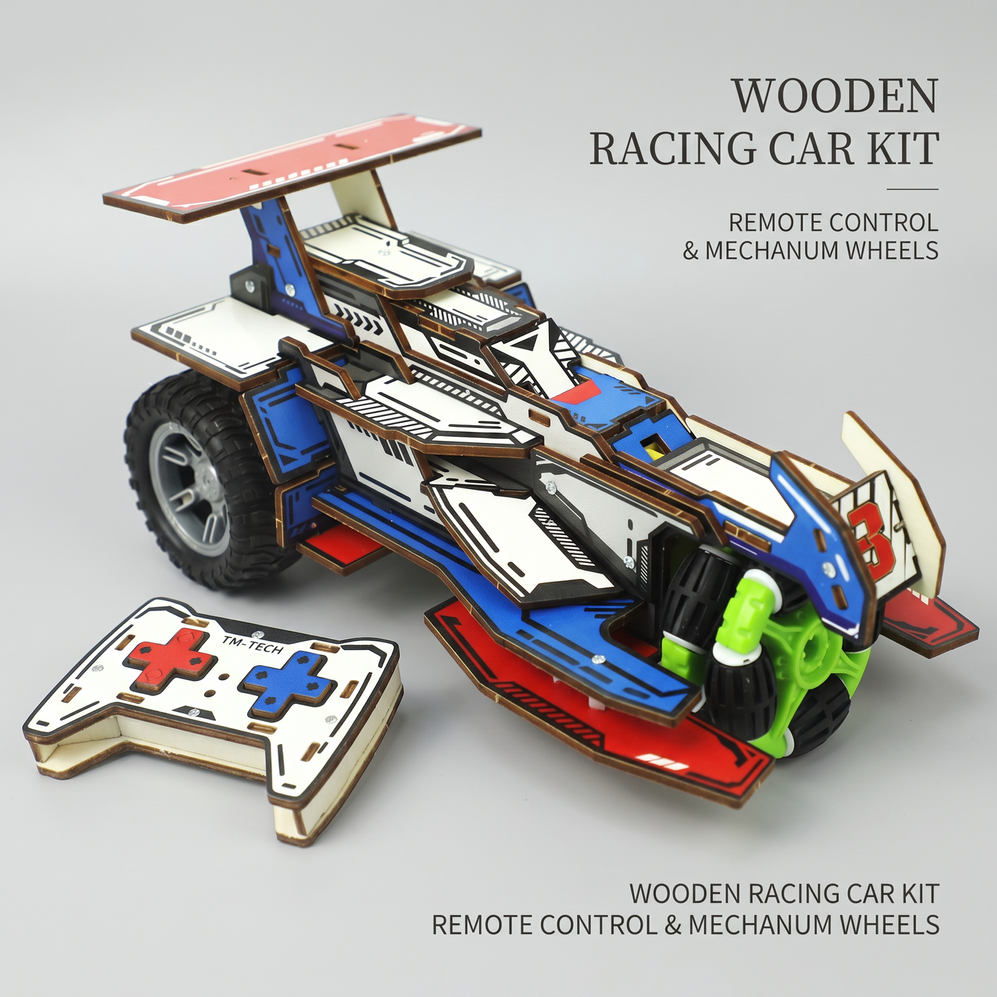 Premium 2.4G Wooden RC Drift Car DIY Kit | STEM Educational Building Toy for Kids
