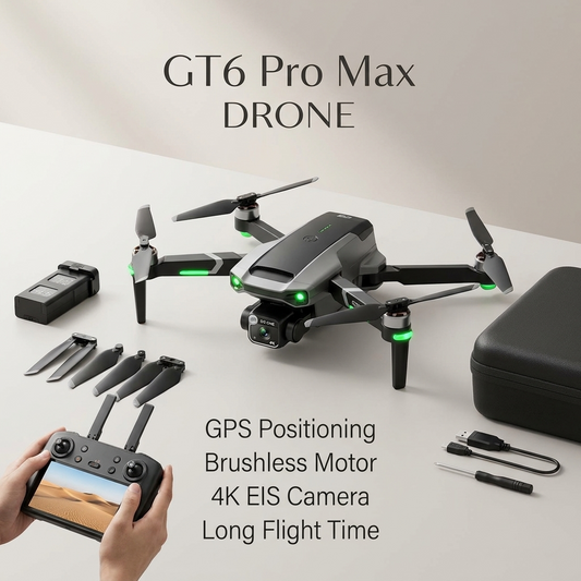 GT6 PRO MAX Drone - 4K HDR Dual Camera GPS 360° Obstacle Avoidance