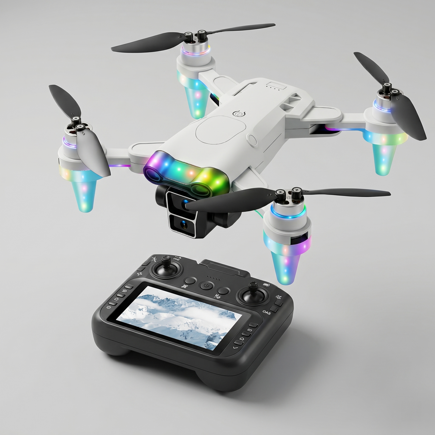 4.3'' Screen Drone GPS Aerial Photography - 4K HD Camera Stable Flight