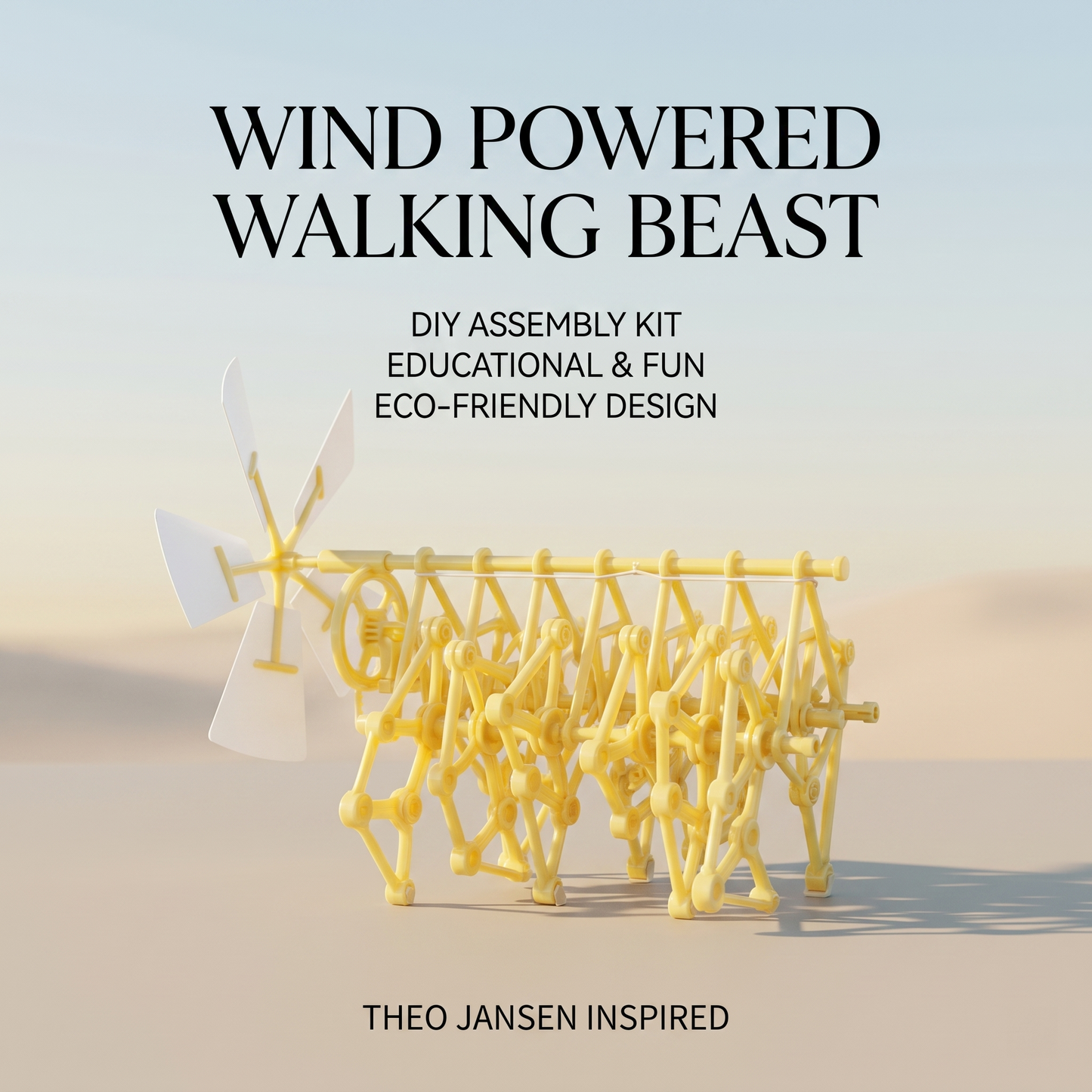 Wind Powered Walking Beast DIY Kit - Theo Jansen Inspired Strandbeest Toy
